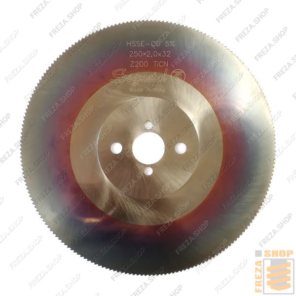Фреза дисковая HSS Co5% 250x2,0x32 z=200 BW TiCn (2/11/63+2/8/45) для нержавеющей стали, (Segmetal, Италия)