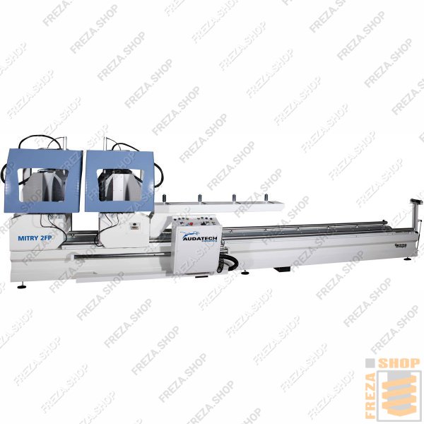 Станок двухголовочный LOGIKA P-RV-550 (GemmaGroup, Италия) для алюминия с фронтальным выдвижением дисков с ЧПУ позиционированием по длине, 5.0м. в комплекте с: пильными дисками диам. 550мм, 4мя горизонтальными+ 2мя вертикальными пневмоприжимами, системой 