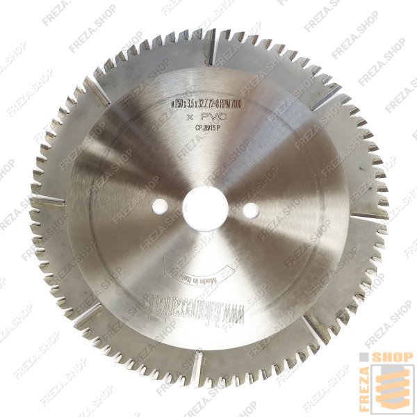 Фреза дисковая HM 250x3,5x32 z=72+8R для ЧПУ ПВХ центра