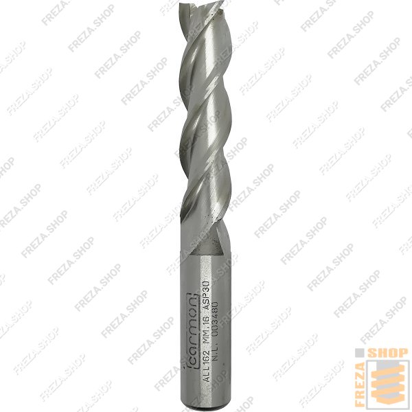 Фреза концевая HSS Co8% 16x63x123x16 z=3 ALL162 с фаской (CARMON, Италия)