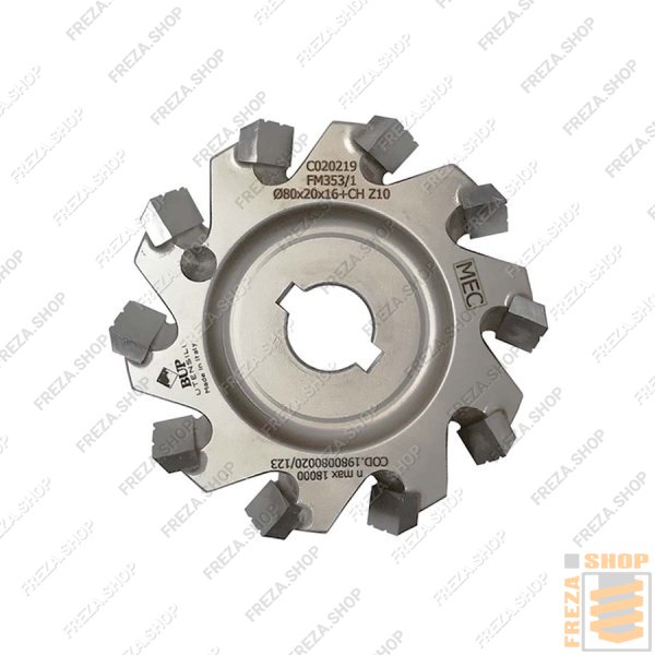 Фреза дисковая HM 80x20x16 z=10 (T1) для ALU-Bender для композитных материалов