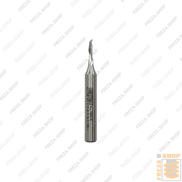 Фреза концевая HSS Co5% 3x12x68x8 z=1 ALL158 по алюминию (CARMON, Италия)