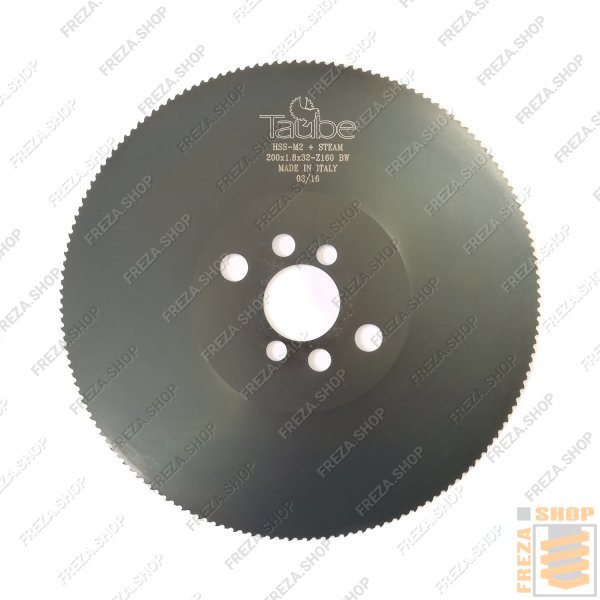 Фреза дисковая HSS DMo5 200x1,8x32 z=160 BW Vapo (2/8/45+2/9/50+2/11/63) по стали, (Taube, Италия)