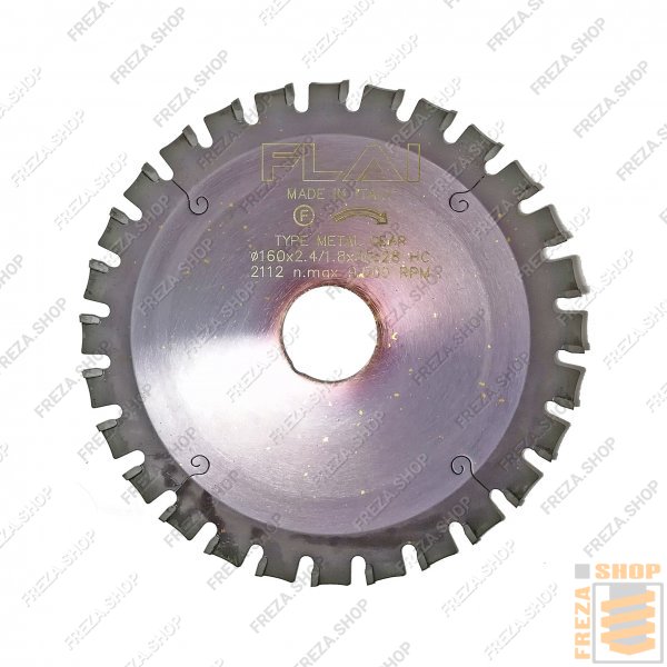 Диск по металлу MG 160x2,4/1,8x30 z=28 WWF (FLAI, Италия)