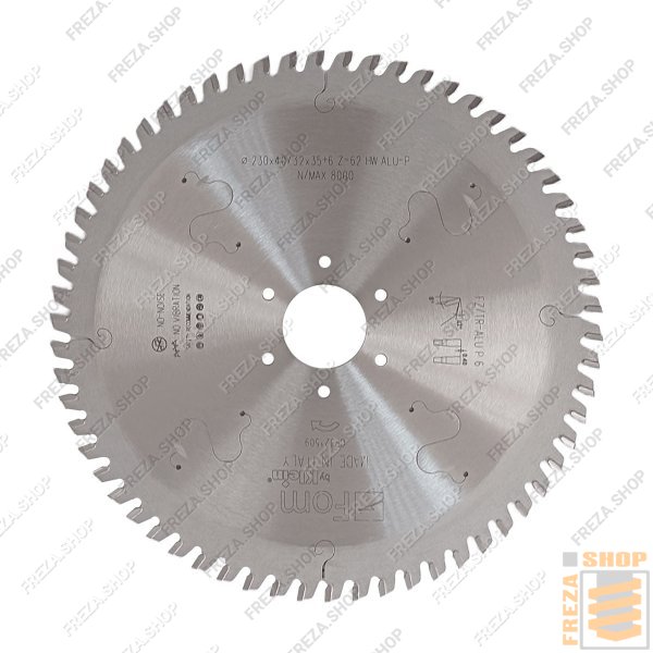 Фреза дисковая HM 230x4,0/3,2x35+6 z=62 для FMC 340 (Klein, Италия)