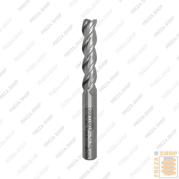 Фреза концевая HSS Co8% 10x45x95x10 z=3 ALL162 с фаской (CARMON, Италия)