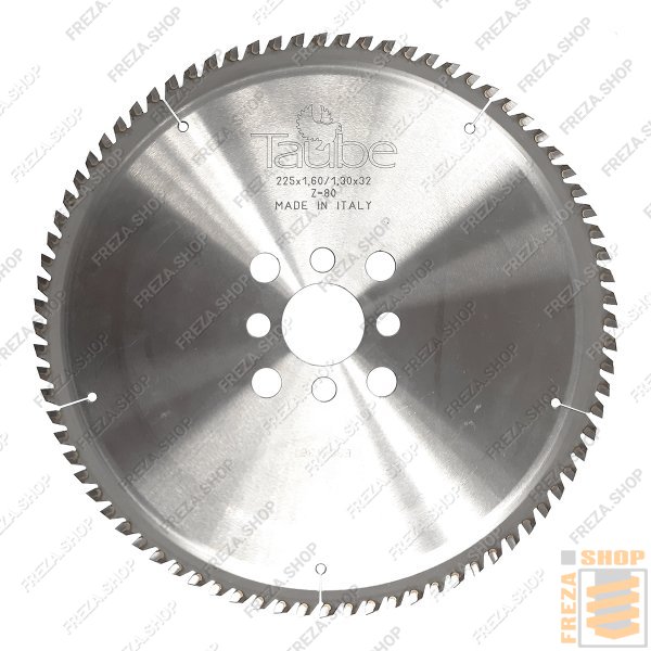 Дисковая фреза CERMET-TA 225x1,6/1,3x32 Z=80 для бронзы, меди (Taube, Италия)
