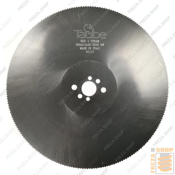 Фреза дисковая HSS DMo5 350x2,5x32 z=220 BW Vapo (2/8/45+2/9/50+2/11/63) для стали, (Taube, Италия)