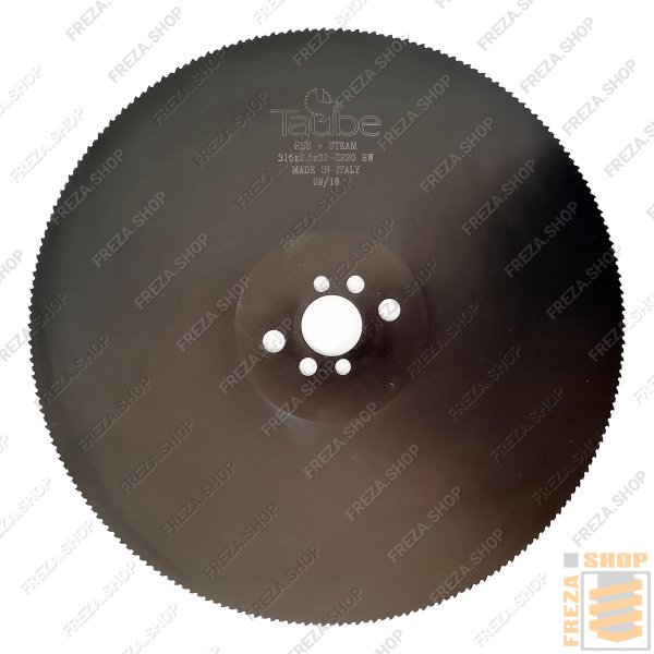 Фреза дисковая HSS DMo5 315x2,5x32 z=220 BW Vapo (2/8/45+2/9/50+2/11/63) по стали, (Taube, Италия)