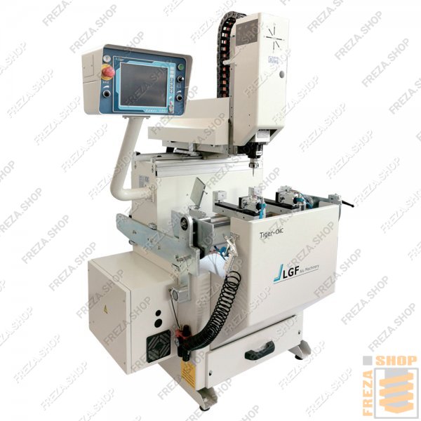 Копировальный ЧПУ станок Tiger CNC (LGF, Италия) с поворотным столом и регулировкой скорости вращения шпинделя для фрезерования, шпиндель 3.6кВт, быстросъемный конус iso30