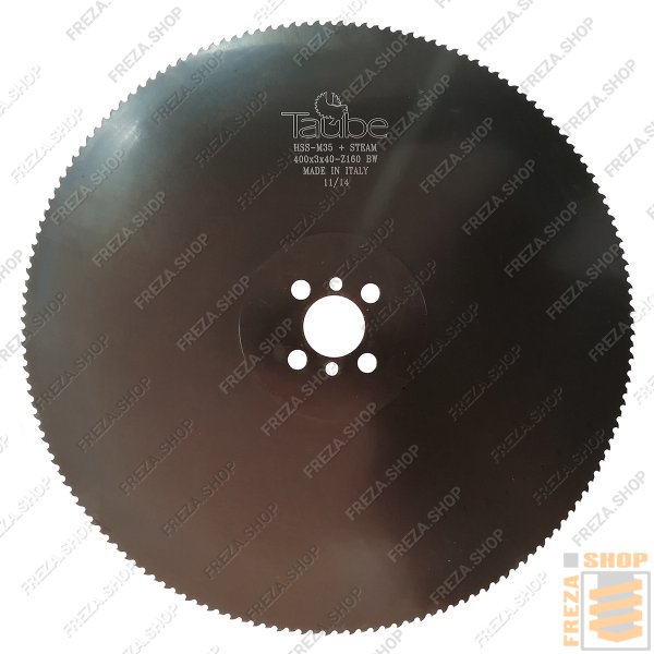 Фреза дисковая HSS Co5% 400x3,0x40 z=160 BW Vapo (2/8/55+2/12/64) для нержавеющей стали, (Taube, Италия)