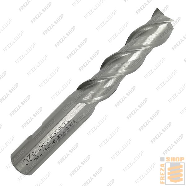 Фреза концевая HSS Co8% 20x75x141x20 z=3 ALL162 с фаской (CARMON, Италия)